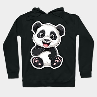 Exuberant Panda Buddy Sticker Hoodie